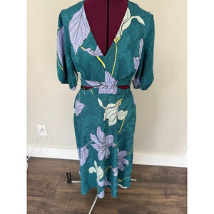 Sofia Jeans by Sofia Vergara Women's Satin Jacquard Dress Small